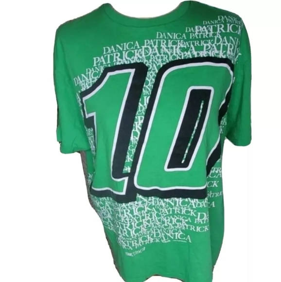 Chase Authentics Tops - DANICA PATRICK NASCAR Shirt Women XL Green Racing